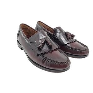 Florsheim Burgundy Classic Loafers Tassel Mens 9.5 E Casual Shoes Leather USA